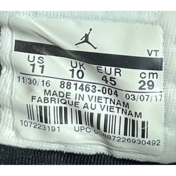 Air Jordan Trainer Prime XII 12 Black University Blue 881463-004 Size 11 Shoes - Picture 9 of 9